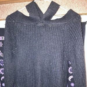 Off the shoulder sweat shirt